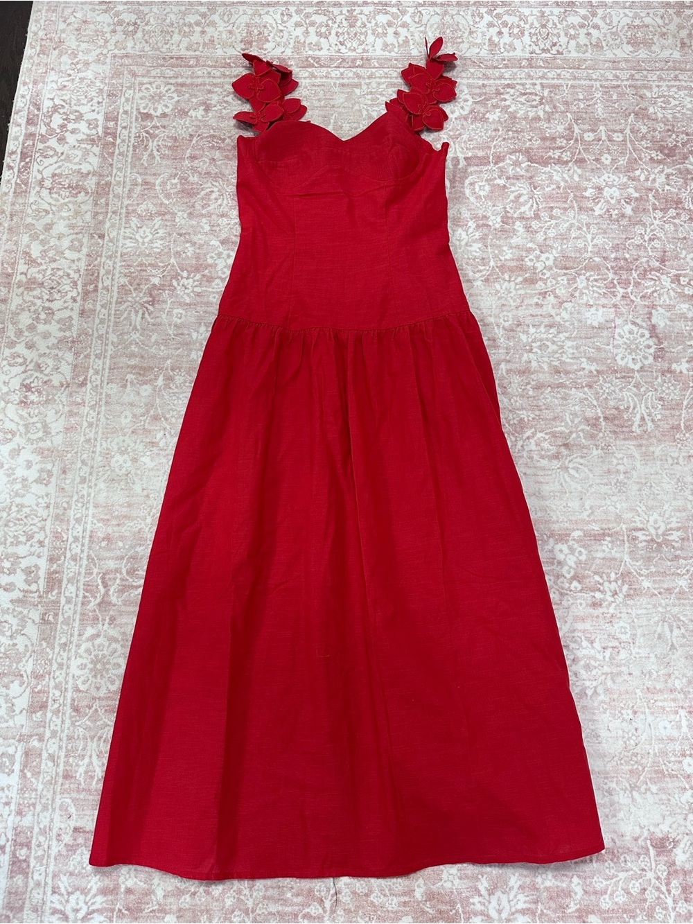 NWT 🌹 Commense Floral Strap Drop Waist Dress - Picture 4 of 14